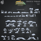 3D Printed Cast n Play Flowers Bamboo and Ponds Oriental Terrain Set Terrain Essentials Nature 28mm 32mm D&D - Charming Terrain