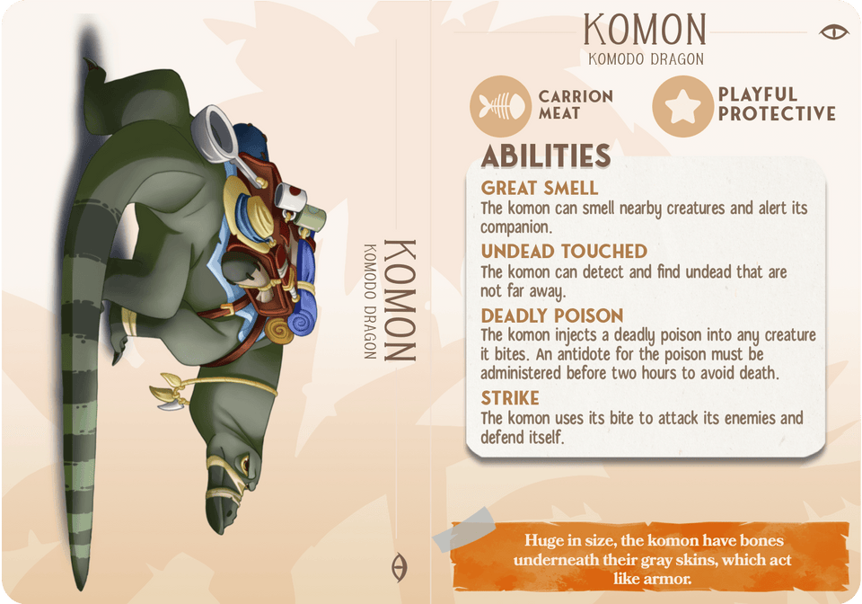 3D Printed Cast n Play Komon - The Komodo Dragon Companions 28mm 32mm D&D - Charming Terrain