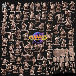 3D Printed Cast n Play Modular Hands Huppus, Space Mercenaries Set 28mm 32mm D&D - Charming Terrain