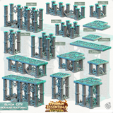 3D Printed Cast n Play Modular Platforms Elven City Set Terrain Essentials Vol III Exteriors 28mm 32mm D&D - Charming Terrain