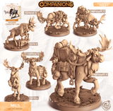 3D Printed Cast n Play Mus - The Moose Companions 28mm 32mm D&D - Charming Terrain