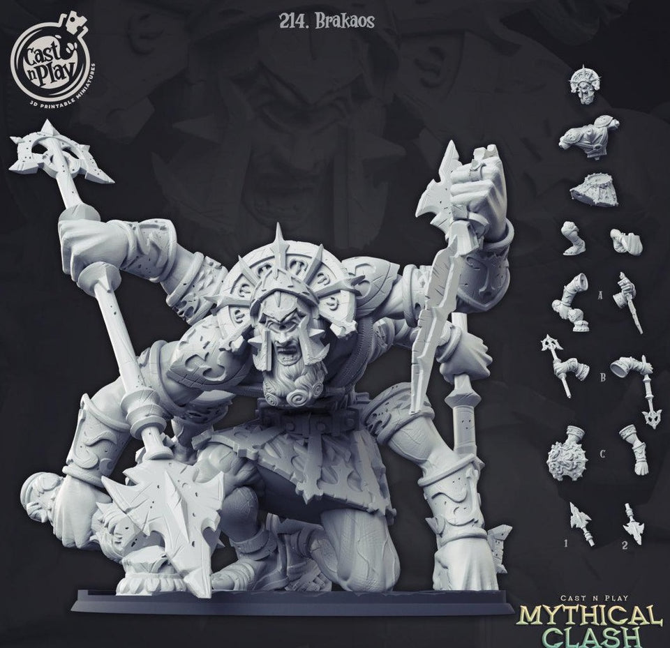 3D Printed Cast n Play Mythical Clash Collection - Brakaos 28mm 32mm D&D - Charming Terrain