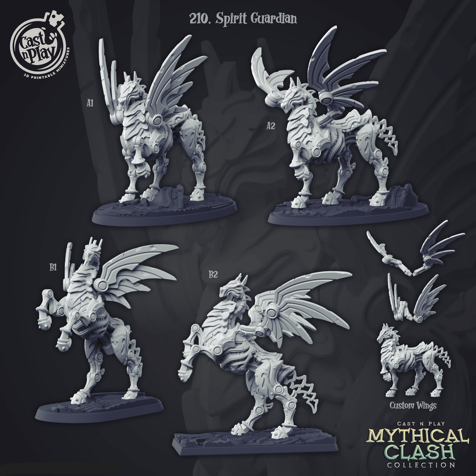 3D Printed Cast n Play Mythical Clash Collection - Spiritual Guardian 28mm 32mm D&D - Charming Terrain
