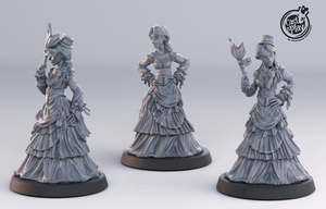 3D Printed Cast n Play Noble Female Townsfolk 28mm 32mm D&D - Charming Terrain
