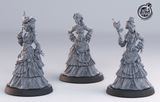 3D Printed Cast n Play Noble Female Townsfolk 28mm 32mm D&D - Charming Terrain