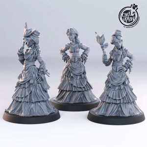 3D Printed Cast n Play Noble Female Townsfolk 28mm 32mm D&D - Charming Terrain