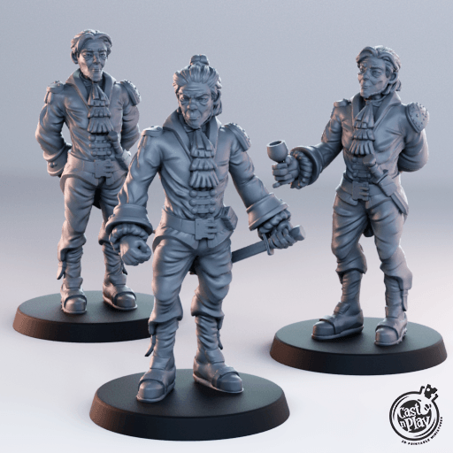 3D Printed Cast n Play Noble Male Townsfolk 28mm 32mm D&D - Charming Terrain