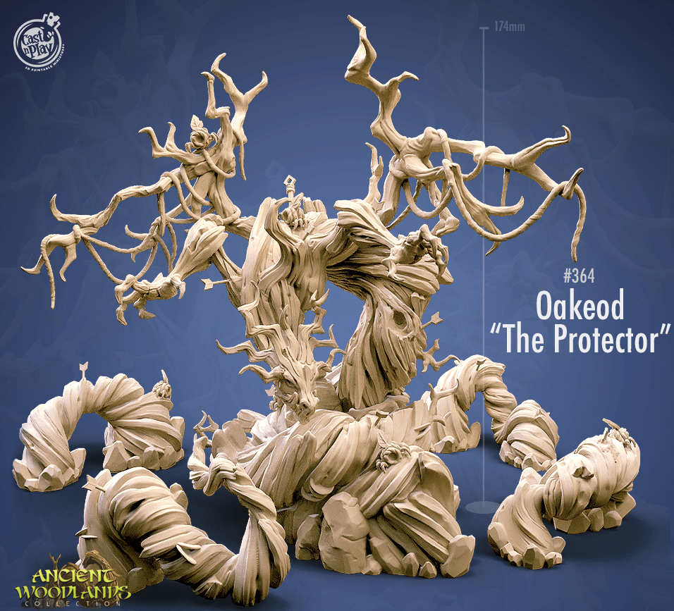 3D Printed Cast n Play Oakeod Protector Ancient Woodlands - 28mm 32mm D&D - Charming Terrain