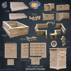 3D Printed Cast n Play Peasant's House Kingdom Of Thamarya 28mm 32mm D&D - Charming Terrain
