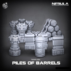 3D Printed Cast n Play Piles of Barrels Nebula Origins 28mm 32mm D&D - Charming Terrain