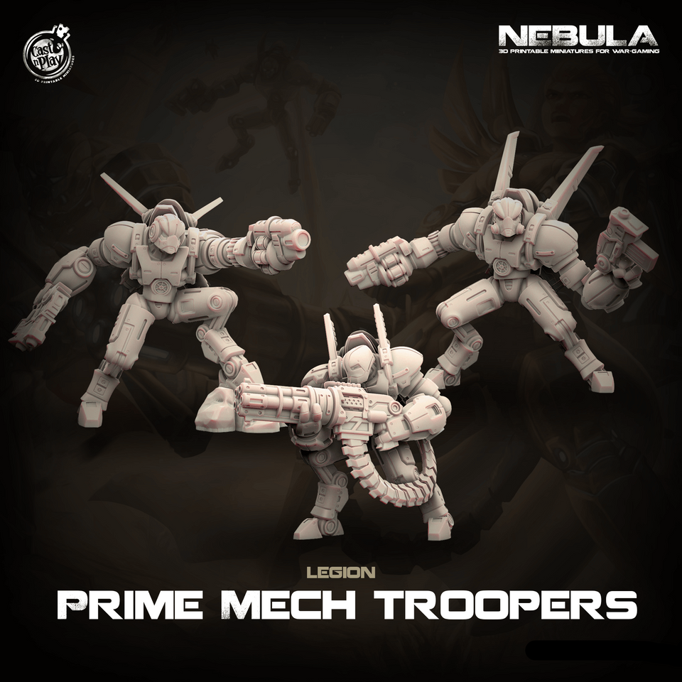 3D Printed Cast n Play Prime Mech Troopers Nebula Origins 28mm 32mm D&D - Charming Terrain