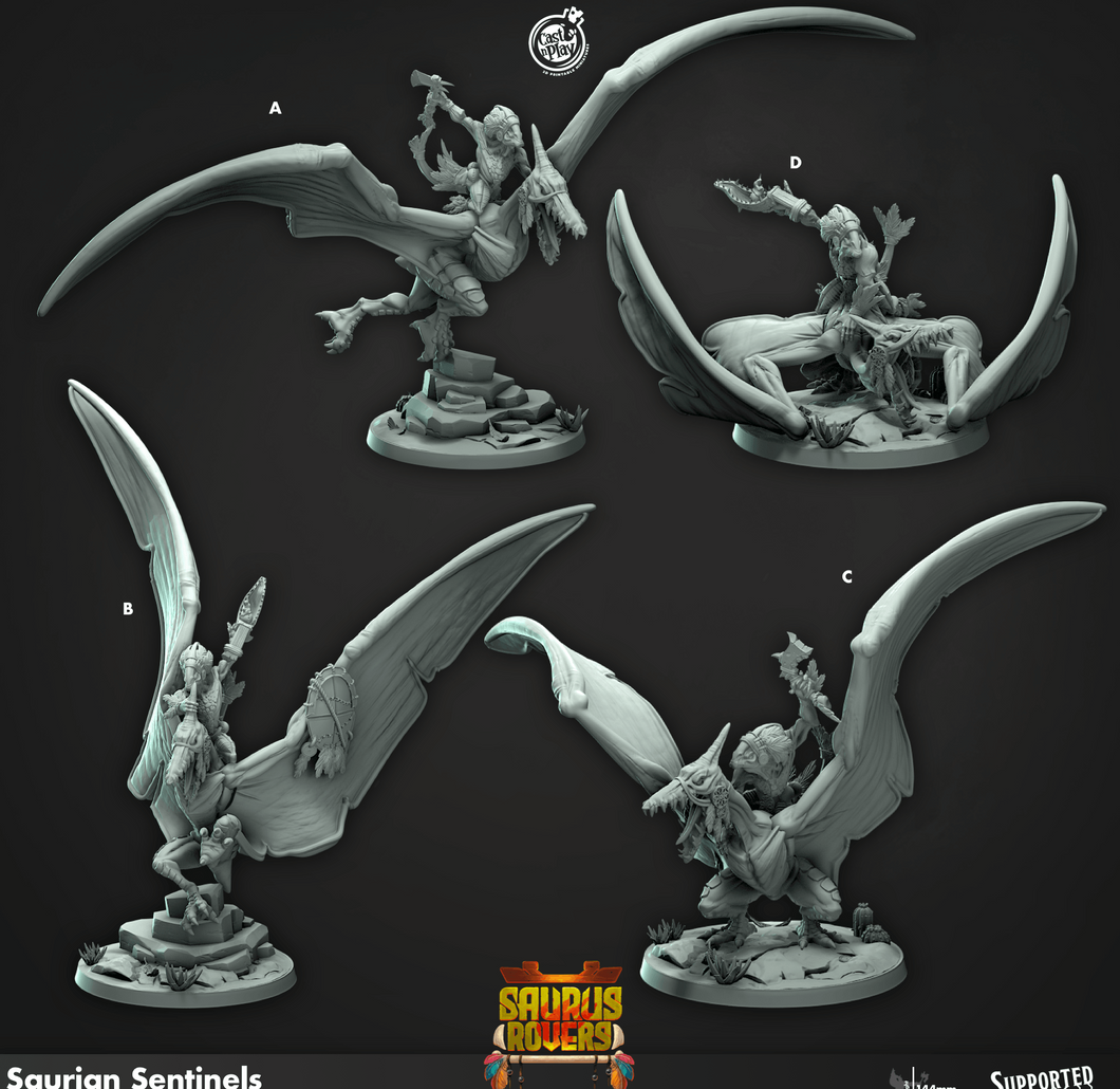 3D Printed Cast n Play Saurian Sentinels Saurus Rovers Set 28mm 32mm D&D - Charming Terrain