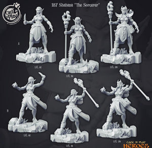 3D Printed Cast n Play Shahana the Sorcerer Heroes Vol. 1 28mm 32mm D&D - Charming Terrain