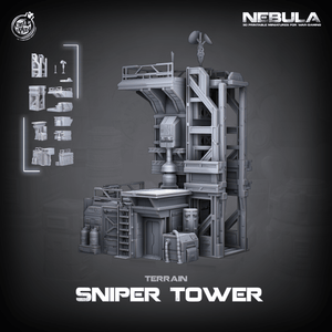 3D Printed Cast n Play SniperTower Nebula Origins 28mm 32mm D&D - Charming Terrain