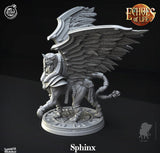 3D Printed Cast n Play Sphinx 28mm 32mm D&D - Charming Terrain
