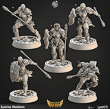 3D Printed Cast n Play Sunrise Maidens Shields of Dawn 28mm 32mm D&D - Charming Terrain