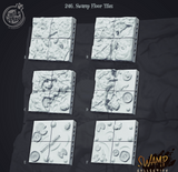 3D Printed Cast n Play Swamp Collection - Swamp Floor tiles 28mm 32mm D&D - Charming Terrain