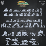 3D Printed Cast n Play Swamp Terrain Trees and more Trees Set Terrain Essentials Nature 28mm 32mm D&D - Charming Terrain