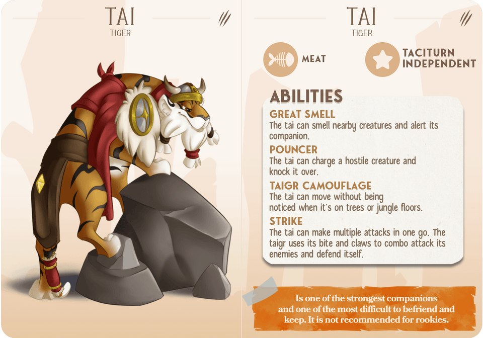 3D Printed Cast n Play Tai - The Tiger Companions 28mm 32mm D&D - Charming Terrain