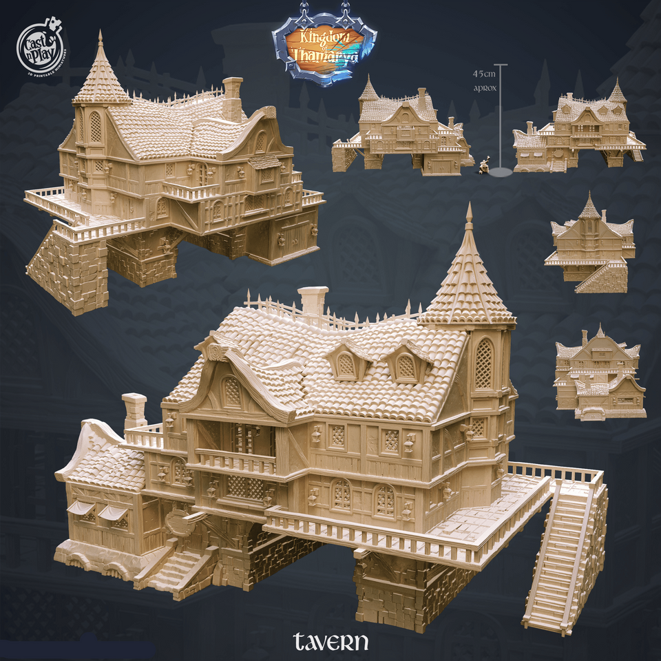 3D Printed Cast n Play Tavern Kingdom Of Thamarya 28mm 32mm D&D - Charming Terrain