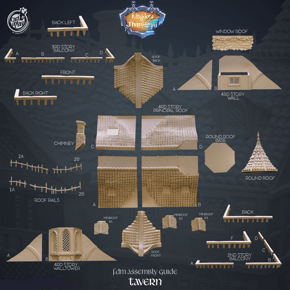3D Printed Cast n Play Tavern Kingdom Of Thamarya 28mm 32mm D&D - Charming Terrain