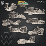 3D Printed Cast n Play Terrain Essentials Nature - Meadows Seamless Flower Bits Set 28mm 32mm D&D - Charming Terrain