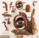 3D Printed Cast n Play Terrain Essentials - Steampunk Workshop Display Generator 28mm 32mm - Charming Terrain