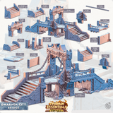 3D Printed Cast n Play Terrain Essentials Vol III Exteriors Dwarven City Set Bridge 28mm 32mm D&D - Charming Terrain