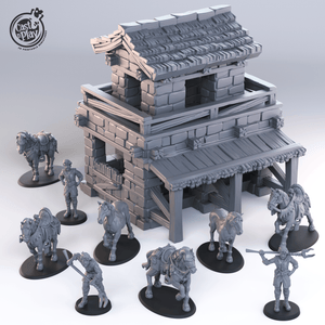 3D Printed Cast n Play Townsfolk First Release 28mm 32mm D&D - Charming Terrain