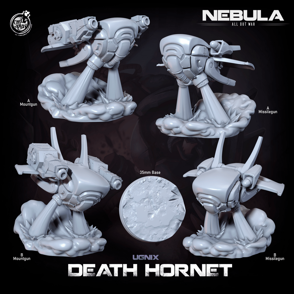3D Printed Cast n Play Ugnix Death Hornet Drones Nebula All Out War 28mm 32mm D&D - Charming Terrain