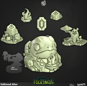 3D Printed Cast n Play Volktoad Altar Mire Volktoads Set 28mm 32mm D&D - Charming Terrain