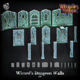 3D Printed Cast n Play Wizard's Dungeon Walls Wizards Tower 28mm 32mm D&D - Charming Terrain