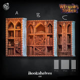 3D Printed Cast n Play Wizard's Tower - Bookshelves 28mm 32mm D&D - Charming Terrain