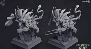 3D Printed Cast n Play Woodenhorn Clan - Lootah Steelcut 28mm 32mm D&D - Charming Terrain