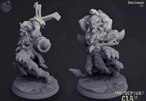 3D Printed Cast n Play Woodenhorn Clan - Unnu Ironscar 28mm 32mm D&D - Charming Terrain