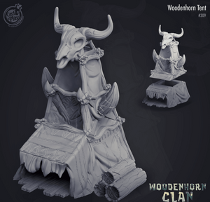 3D Printed Cast n Play Woodenhorn Clan - Woodenhorn Tents 28mm 32mm D&D - Charming Terrain
