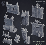 3D Printed Cast n Play Woodenhorn Clan - Woodenhorn Walls 28mm 32mm D&D - Charming Terrain