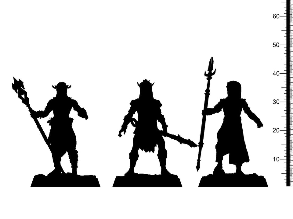 3D Printed Clay Cyanide Aksum Warriors Ethiopian Mythos 28 32 mm D&D - Charming Terrain