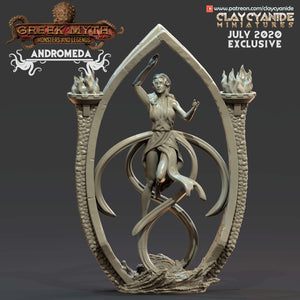 3D Printed Clay Cyanide Andromeda Greek Mythology Part 2 28 32 mm D&D - Charming Terrain