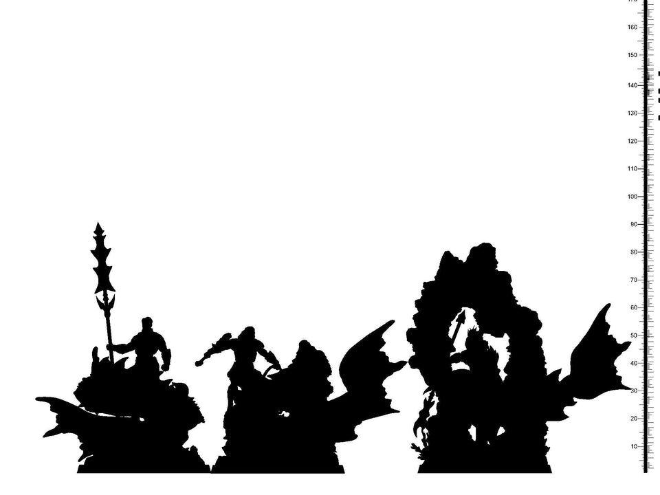 3D Printed Clay Cyanide Atlantean Knights The Chronicles of Atlantis 28 32 mm D&D - Charming Terrain
