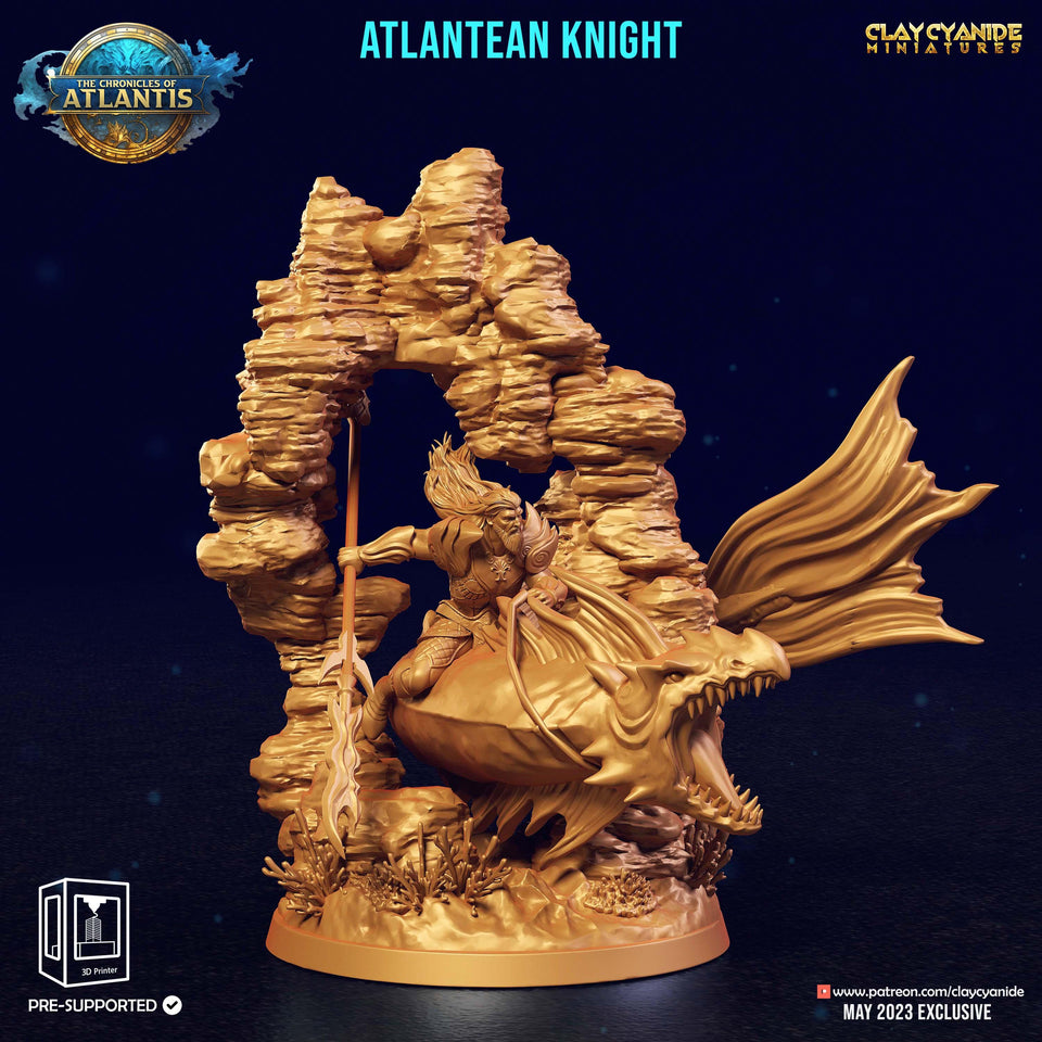 3D Printed Clay Cyanide Atlantean Knights The Chronicles of Atlantis 28 32 mm D&D - Charming Terrain