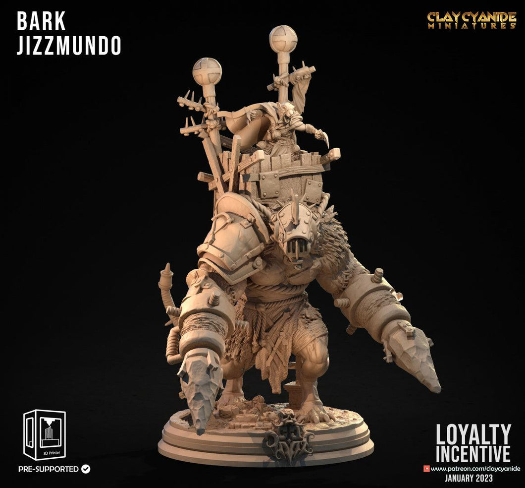 3D Printed Clay Cyanide Bark Jizzmundo 28 32 mm D&D - Charming Terrain
