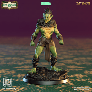 3D Printed Clay Cyanide Bouda Ethiopian Mythos 28 32 mm D&D - Charming Terrain