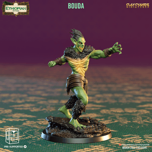 3D Printed Clay Cyanide Bouda Ethiopian Mythos 28 32 mm D&D - Charming Terrain