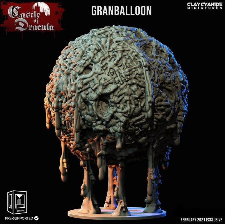 3D Printed Clay Cyanide Castle of Dracula - Granballoon 28mm 32mm D&D - Charming Terrain