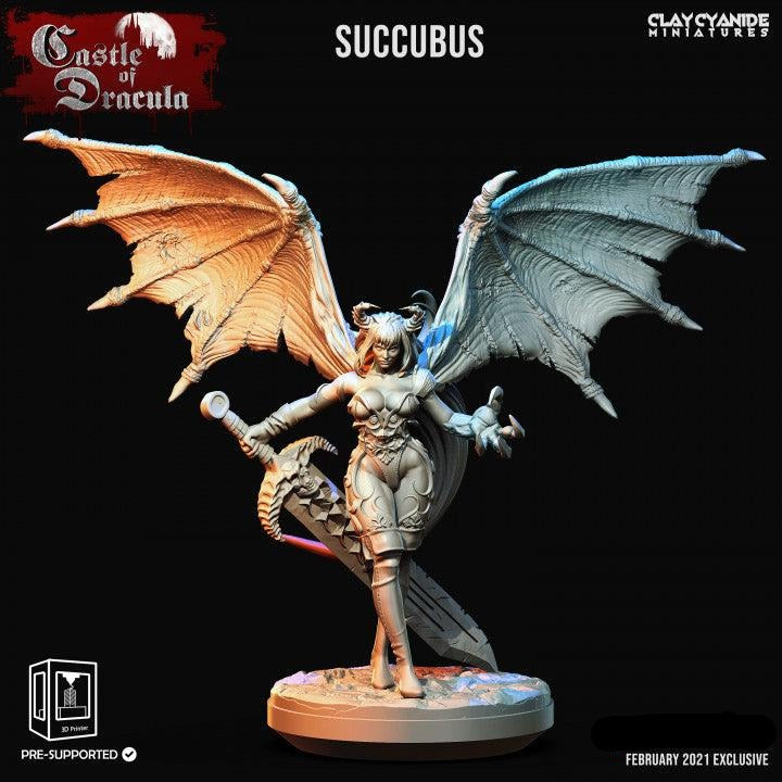 3D Printed Clay Cyanide Castle of Dracula - Succubus 28mm 32mm D&D - Charming Terrain