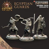 3D Printed Clay Cyanide Egyptian Guards Egyptian Mythology 28 32 mm D&D - Charming Terrain