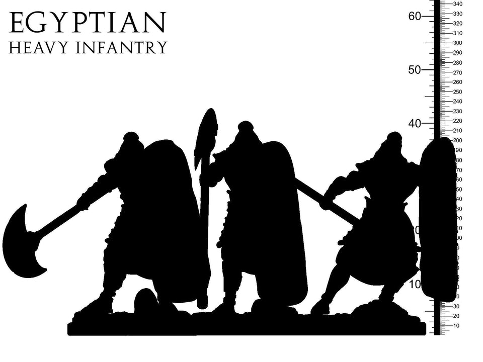 3D Printed Clay Cyanide Egyptian Heavy Infantry Egyptian Mythology 28 32 mm D&D - Charming Terrain