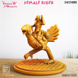 3D Printed Clay Cyanide Fantasy Kingdom - Female Rider 28mm 32mm D&D - Charming Terrain