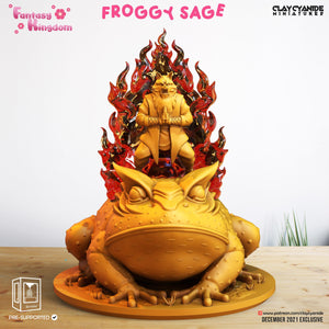 3D Printed Clay Cyanide Fantasy Kingdom - Froggy Sage 28mm 32mm D&D - Charming Terrain
